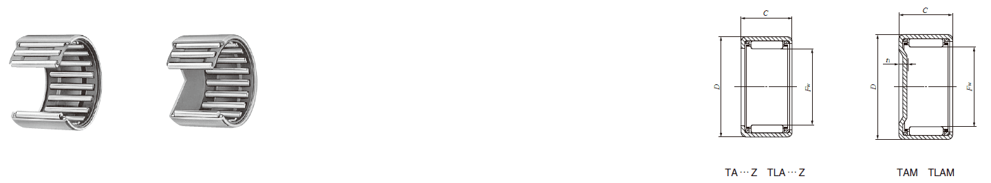 IKO TLA 5020 Z,TLAM 5020,TLA 5025 Z,TLAM 5025 SHELL TYPE NEEDLE ROLLER BEARINGS