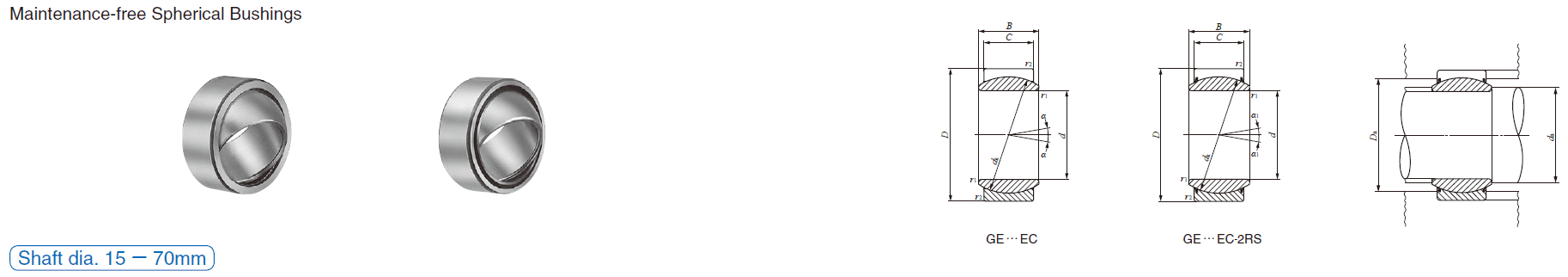 IKO GE 45EC-2RS,GE 50EC-2RS SPHERICAL BUSHINGS IKO GE 45EC-2RS,GE 50EC-2RS SPHERICAL BUSHINGS