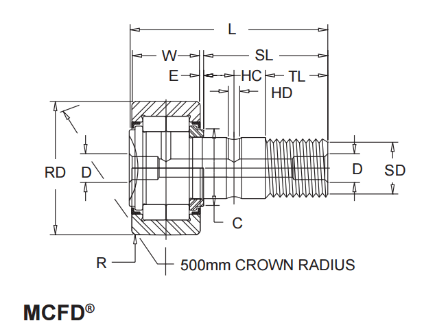 MCGILL MCFD-80,MCFD-90 METRIC CAMROL BEARINGS MCFD SERIES MCGILL MCFD-80,MCFD-90 METRIC CAMROL BEARINGS MCFD SERIES